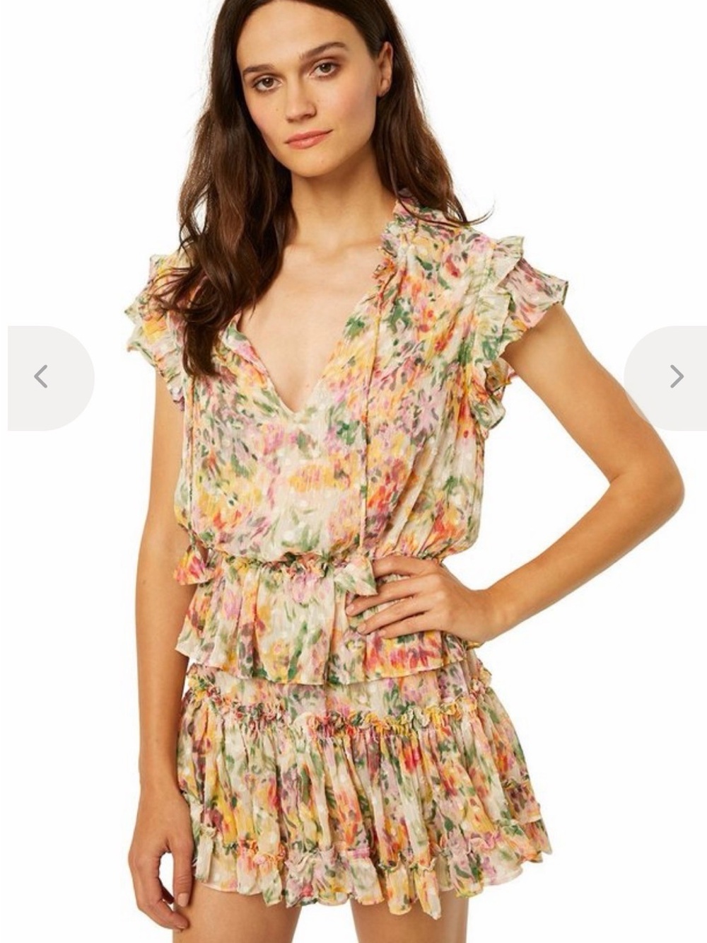 Misa Los Angeles Lilian Dress in Bahara Floral Mini tiered size M
